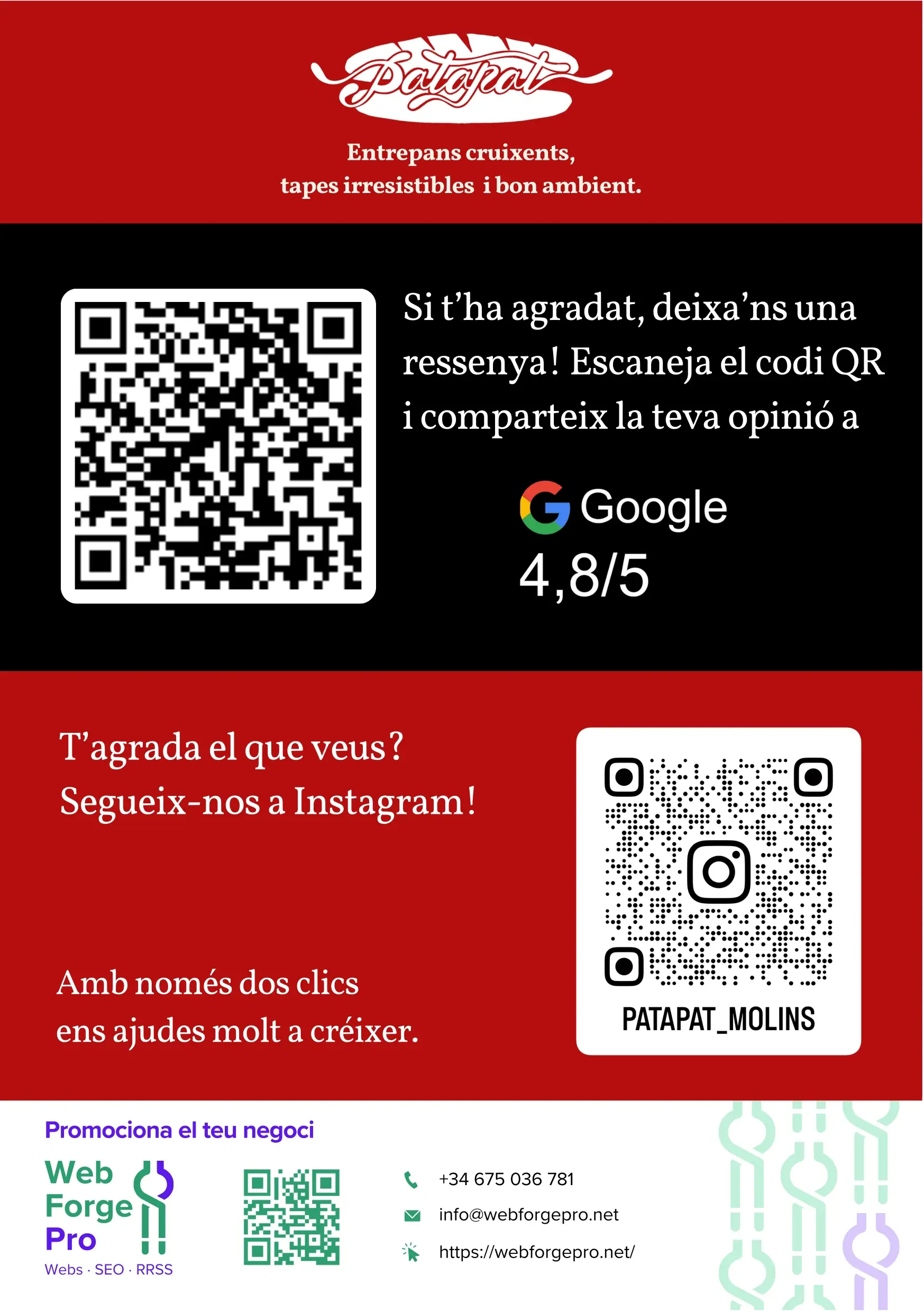 QR poster A5 format — Patapat